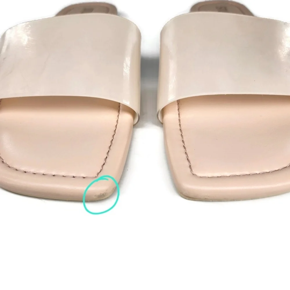 Stuart Weitzman Summer Rosewater Pink Cream Slide-On Flat Sandals